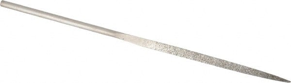 Value Collection - 5-1/2" OAL Medium Three Square Needle Diamond File - 9/64" Wide x 9/64" Thick, 2-3/4 LOC - Exact Tooling