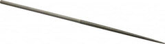 Value Collection - 5-1/2" OAL Medium Round Needle Diamond File - 1/8" Wide x 1/8" Thick, 2-3/4 LOC - Exact Tooling