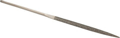 Value Collection - 5-1/2" OAL Medium Triangular Needle Diamond File - 11/64" Wide x 5/64" Thick, 2-3/4 LOC - Exact Tooling