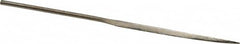 Value Collection - 5-1/2" OAL Coarse Barrette Needle Diamond File - 13/64" Wide x 3/32" Thick, 2-3/4 LOC - Exact Tooling