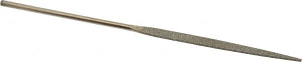 Value Collection - 5-1/2" OAL Coarse Taper Needle Diamond File - 13/64" Wide x 3/64" Thick, 2-3/4 LOC - Exact Tooling