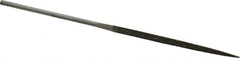 Value Collection - 5-1/2" OAL Coarse Three Square Needle Diamond File - 9/64" Wide x 9/64" Thick, 2-3/4 LOC - Exact Tooling