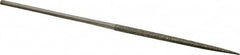 Value Collection - 5-1/2" OAL Coarse Square Needle Diamond File - 3/32" Wide x 3/32" Thick, 2-3/4 LOC - Exact Tooling