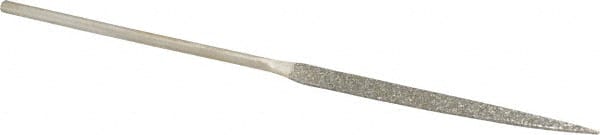 Value Collection - 5-1/2" OAL Coarse Knife Needle Diamond File - 3/16" Wide x 1/16" Thick, 2-3/4 LOC - Exact Tooling
