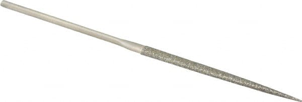 Value Collection - 5-1/2" OAL Coarse Point Needle Diamond File - 13/64" Wide x 5/64" Thick, 2-3/4 LOC - Exact Tooling