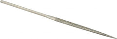 Value Collection - 5-1/2" OAL Coarse Point Needle Diamond File - 13/64" Wide x 5/64" Thick, 2-3/4 LOC - Exact Tooling
