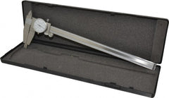 Value Collection - 0" to 12" Range, 0.001" Graduation, 0.1" per Revolution, Dial Caliper - White Face, 3" Jaw Length - Exact Tooling