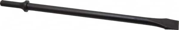 Value Collection - 3/4" Head Width, 11" OAL, 1-1/8" Shank Diam, Flat Chisel - Round Shank, Steel - Exact Tooling
