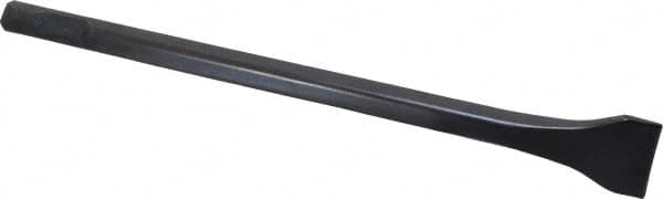 Value Collection - 1-3/8" Head Width, 12" OAL, 1/2" Shank Diam, Scaling Chisel - Round Shank, Steel - Exact Tooling