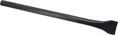 Value Collection - 1-3/8" Head Width, 12" OAL, 1/2" Shank Diam, Scaling Chisel - Round Shank, Steel - Exact Tooling