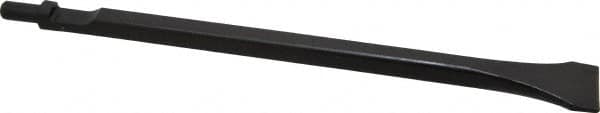Value Collection - 1-3/8" Head Width, 12" OAL, 1/16" Shank Diam, Scaling Chisel - Round Shank, Steel - Exact Tooling