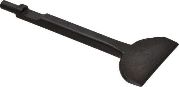 Value Collection - 3" Head Width, 7" OAL, 3/8" Shank Diam, Floor Scraper Chisel - Round Shank, Steel - Exact Tooling