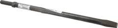 Made in USA - 1" Head Width, 18" OAL, Flat Chisel - Round Drive, 0.68" Round Shank, Alloy Steel - Exact Tooling