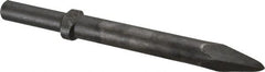 Made in USA - 9" OAL, Moil Point Chisel - Round Drive, Round Shank, Alloy Steel - Exact Tooling