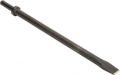 Made in USA - 1" Head Width, 18" OAL, Flat Chisel - Round Drive, Round Shank, Alloy Steel - Exact Tooling