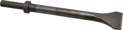 Made in USA - 2" Head Width, 12" OAL, 1/2" Shank Diam, Scaling Chisel - Round Drive, Round Shank, Alloy Steel - Exact Tooling