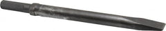 Made in USA - 1" Head Width, 12" OAL, 1/2" Shank Diam, Flat Chisel - Hex Drive, Hex Shank, Alloy Steel - Exact Tooling