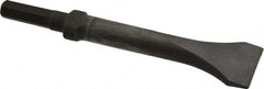 Made in USA - 2" Head Width, 9" OAL, 1/2" Shank Diam, Scaling Chisel - Hex Drive, Hex Shank, Alloy Steel - Exact Tooling
