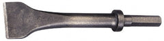 Made in USA - 3" Head Width, 9" OAL, Scaling Chisel - Hex Drive, Hex Shank, Alloy Steel - Exact Tooling