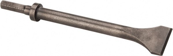 Made in USA - 2" Head Width, 12" OAL, Scaling Chisel - Hex Drive, Hex Shank, Alloy Steel - Exact Tooling