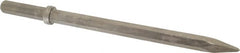 Made in USA - 18-1/4" OAL, 1" Shank Diam, Moil Point Chisel - Hex Drive, Hex Shank, Alloy Steel - Exact Tooling