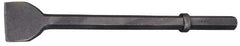 Made in USA - 3" Head Width, 24" OAL, 1-1/4" Shank Diam, Scaling Chisel - Hex Drive, Hex Shank, Alloy Steel - Exact Tooling