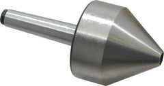 Interstate - MT2 Taper Shank, 2.48" Head Diam Live Center - 2.48" Head Length, 0.46" Point Diam, 1.42" Point Len, 396.83 Lb Max Workpc, 5.35" OAL, Bull Nose Point - Exact Tooling