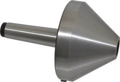 Interstate - MT4 Taper Shank, 5.04" Head Diam Live Center - 3.27" Head Length, 1.38" Point Diam, 2.44" Point Len, 1,433 Lb Max Workpc, 7.6" OAL, Bull Nose Point - Exact Tooling
