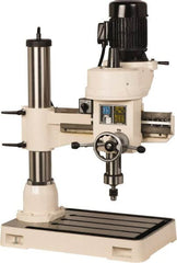 Vectrax - 38-1/2" Swing, Step Pulley Drill Press - 5 Speed, 1-1/2 hp, Single Phase - Exact Tooling