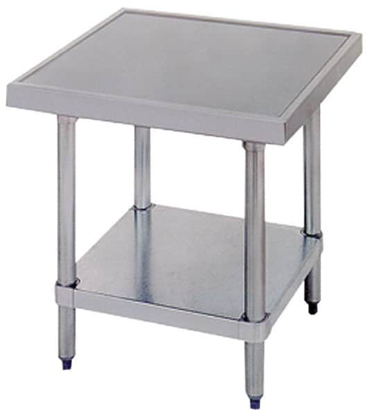 Eagle MHC - 24 Wide x 24" Deep x 24" High, Stainless Steel Machine Work Table - Flat Top, Adjustable Height Legs - Exact Tooling