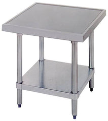 Eagle MHC - 30 Wide x 30" Deep x 24" High, Stainless Steel Machine Work Table - No-Drip Offset Edge, Adjustable Height Legs - Exact Tooling