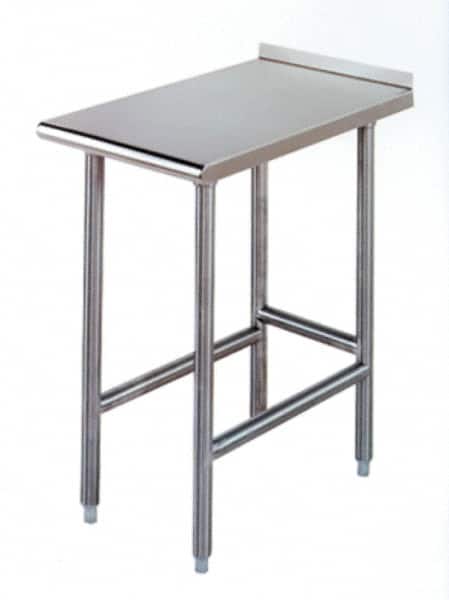 Eagle MHC - 18 Wide x 24" Deep x 35-1/2" High, Stainless Steel Filler Table - Rolled Edge, Adjustable Height Legs - Exact Tooling