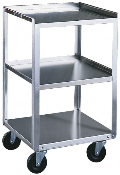 Made in USA - 16-3/4 Inches Wide x 33-1/8 Inches High x 18-3/4 Inches Deep Portable Mobile Equipment Stand - 300 Lbs. Load Capacity, 10-3/4 Inch Shelf Clearance - Exact Tooling