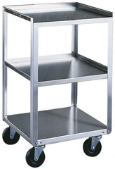 Made in USA - 16-3/4 Inches Wide x 33-1/8 Inches High x 18-3/4 Inches Deep Portable Mobile Equipment Stand - 300 Lbs. Load Capacity, 10-3/4 Inch Shelf Clearance - Exact Tooling