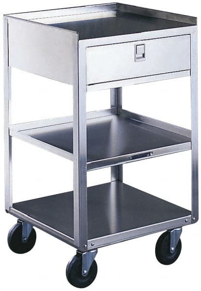Made in USA - 16-3/4 Inches Wide x 32-1/8 Inches High x 18-3/4 Inches Deep Portable Mobile Equipment Stand - 500 Lbs. Load Capacity, 8-1/8 Inch Shelf Clearance - Exact Tooling