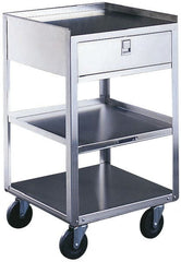 Made in USA - 16-3/4 Inches Wide x 32-1/8 Inches High x 18-3/4 Inches Deep Portable Mobile Equipment Stand - 500 Lbs. Load Capacity, 8-1/8 Inch Shelf Clearance - Exact Tooling