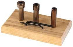 Interstate - Slitting/Slotting Saw Arbor - Straight Shank, 1/2" Shank Diam, 3" OAL, For 3/8" Cutter Hole Diam - Exact Tooling