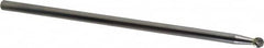 Atrax - 1/4" Cut Diam, 1/4" Shank Diam, Ball Head Double Cut Burr - Carbide, Radius End, 7/32" LOC, 6-7/32" OAL - Exact Tooling