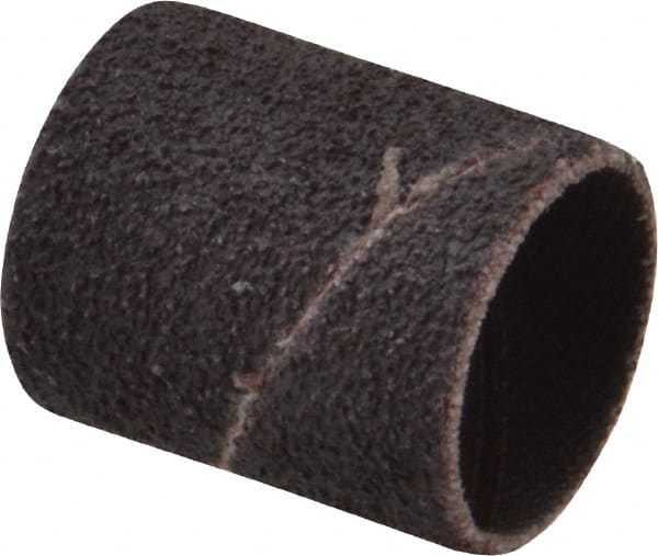 Made in USA - 50 Grit Aluminum Oxide Coated Spiral Band - 3/4" Diam x 1" Wide, Coarse Grade - Exact Tooling