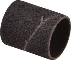 Made in USA - 50 Grit Aluminum Oxide Coated Spiral Band - 3/4" Diam x 1" Wide, Coarse Grade - Exact Tooling