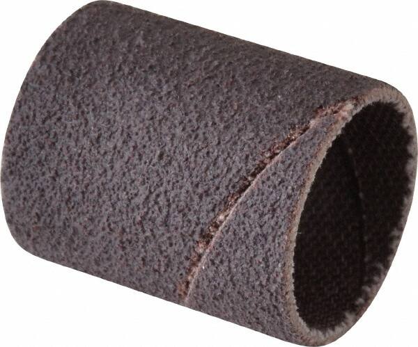 Made in USA - 80 Grit Aluminum Oxide Coated Spiral Band - 3/4" Diam x 1" Wide, Medium Grade - Exact Tooling