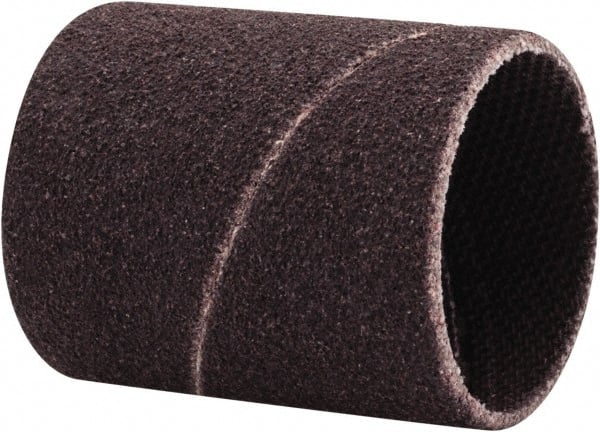 Made in USA - 120 Grit Aluminum Oxide Coated Spiral Band - 3/4" Diam x 1" Wide, Fine Grade - Exact Tooling