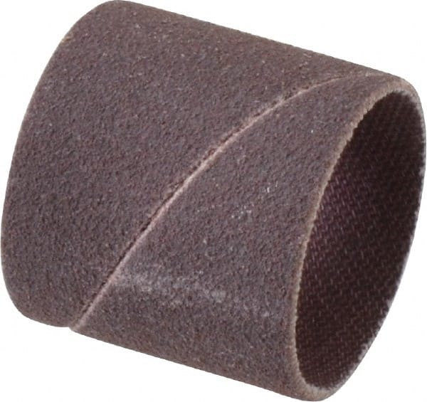 Made in USA - 120 Grit Aluminum Oxide Coated Spiral Band - 1" Diam x 1" Wide, Fine Grade - Exact Tooling