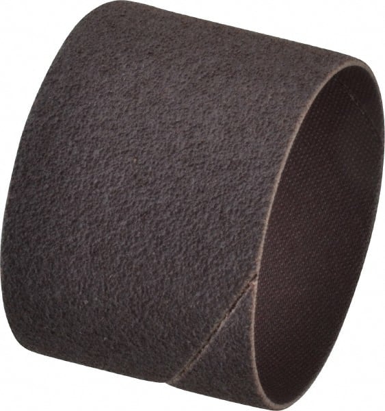 Made in USA - 80 Grit Aluminum Oxide Coated Spiral Band - 2" Diam x 1-1/2" Wide, Medium Grade - Exact Tooling