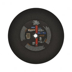 Norton - 10" Aluminum Oxide Cutoff Wheel - 3/32" Thick, 5/8" Arbor, 6,110 Max RPM, Use with Stationary Tools - Exact Tooling