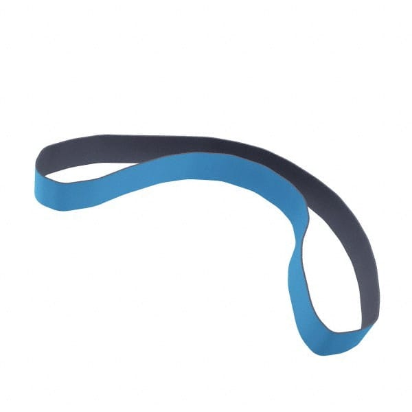 Norton - 2" Wide x 60" OAL, 40 Grit, Zirconia Alumina Abrasive Belt - Zirconia Alumina, Coarse, Coated, Y Weighted Cloth Backing, Dry, Series R821 - Exact Tooling