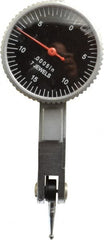 Value Collection - 0.03 Inch Range, 0.0005 Inch Dial Graduation, Horizontal Dial Test Indicator - 1.26 Inch Black Dial, 0-15-0 Dial Reading - Exact Tooling