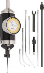 Value Collection - 10 Piece, Yellow Test Indicator Kit - 0.0002" Accuracy, 1/8" Ball Diam, 0.0005" Dial Graduation - Exact Tooling