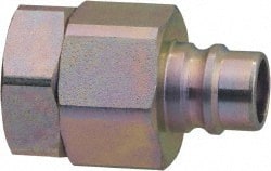 Parker - 2 Thread Stainless Steel Hydraulic Hose Valved Coupler - 500 psi, 400 GPM - Exact Tooling