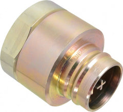 Parker - 1-1/2 Thread Steel Hydraulic Hose Valved Coupler - 1,500 psi, 175 GPM - Exact Tooling